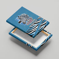 Botswana Independence Day Canvas Wall Art Flying Dove Graphic Zebra Portrait Flag Map