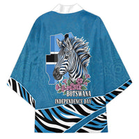Botswana Independence Day Kimono Flying Dove Graphic Zebra Portrait Flag Map