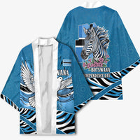 Botswana Independence Day Kimono Flying Dove Graphic Zebra Portrait Flag Map
