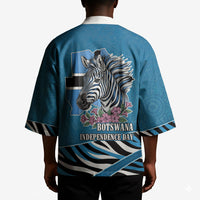 Botswana Independence Day Kimono Flying Dove Graphic Zebra Portrait Flag Map