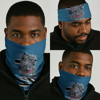 Botswana Independence Day Neck Gaiter Flying Dove Graphic Zebra Portrait Flag Map