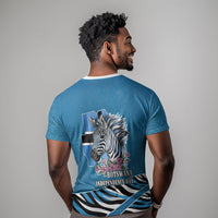 Botswana Independence Day T shirt Flying Dove Graphic Zebra Portrait Flag Map