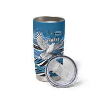 Botswana Independence Day Tumbler Cup Flying Dove Graphic Zebra Portrait Flag Map
