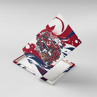 North Korea Flag Day Rise With The Flag Canvas Wall Art Dynamic Red Star Paint Splatter With Tiger
