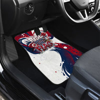 North Korea Flag Day Rise With The Flag Car Mats Dynamic Red Star Paint Splatter With Tiger