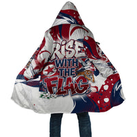North Korea Flag Day Rise With The Flag Cloak Dynamic Red Star Paint Splatter With Tiger