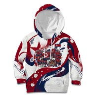 North Korea Flag Day Rise With The Flag Kid Hoodie Dynamic Red Star Paint Splatter With Tiger