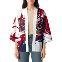 North Korea Flag Day Rise With The Flag Kimono Dynamic Red Star Paint Splatter With Tiger