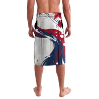 North Korea Flag Day Rise With The Flag Lavalava Dynamic Red Star Paint Splatter With Tiger