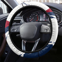 North Korea Flag Day Rise With The Flag Steering Wheel Cover Dynamic Red Star Paint Splatter With Tiger