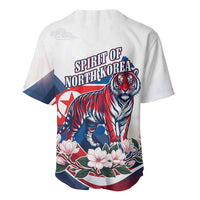 North Korea Flag Day Spirit Of North Korea Baseball Jersey Flying Crane Graphic With Tiger Portrait And Magnolia Flowers