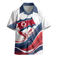 North Korea Flag Day Spirit Of North Korea Kid Hawaiian Shirt Flying Crane Graphic With Tiger Portrait And Magnolia Flowers