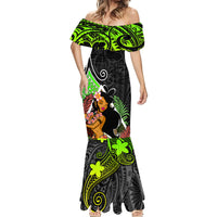Hawaii Hula Girl Mermaid Dress Hula Girl Polynesian Tattoo Gradient - Wonder Print Shop
