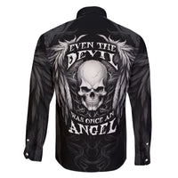 Skull and Wings Family Matching Summer Maxi Dress and Hawaiian Shirt Even The Devil Was Once An Angel - Wonder Print Shop