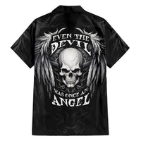 Skull and Wings Hawaiian Shirt Even The Devil Was Once An Angel - Wonder Print Shop