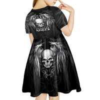 Skull and Wings Kid Short Sleeve Dress Even The Devil Was Once An Angel - Wonder Print Shop