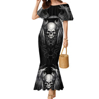Skull and Wings Mermaid Dress Even The Devil Was Once An Angel - Wonder Print Shop