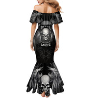 Skull and Wings Mermaid Dress Even The Devil Was Once An Angel - Wonder Print Shop