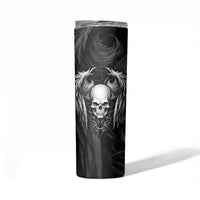 Skull and Wings Skinny Tumbler Even The Devil Was Once An Angel - Wonder Print Shop