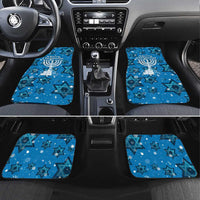 Israel Christmas Car Mats with Blue Star of David Pattern and Menorah Motif - Wonder Print Shop