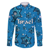 Israel Christmas Family Matching Puletasi and Hawaiian Shirt with Blue Star of David Pattern and Menorah Motif - Wonder Print Shop