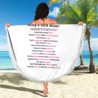 Bitchology Being A Bitch Means Beach Blanket - Wonder Print Shop