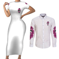 Bitchology Being A Bitch Means Couples Matching Short Sleeve Bodycon Dress and Long Sleeve Button Shirt - Wonder Print Shop