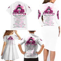 Bitchology Being A Bitch Means Family Matching Long Sleeve Bodycon Dress and Hawaiian Shirt - Wonder Print Shop