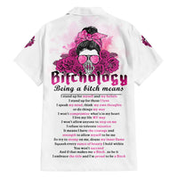 Bitchology Being A Bitch Means Family Matching Off Shoulder Short Dress and Hawaiian Shirt - Wonder Print Shop