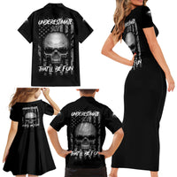 Underestimate Me That'll Be Fun Family Matching Short Sleeve Bodycon Dress and Hawaiian Shirt - Wonder Print Shop