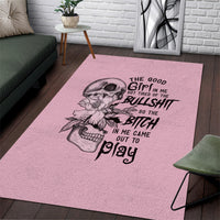 The Good Girl In Me Got Tired Skull Area Rug - Wonder Print Shop