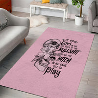The Good Girl In Me Got Tired Skull Area Rug - Wonder Print Shop