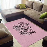 The Good Girl In Me Got Tired Skull Area Rug - Wonder Print Shop