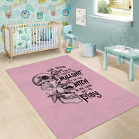 The Good Girl In Me Got Tired Skull Area Rug - Wonder Print Shop