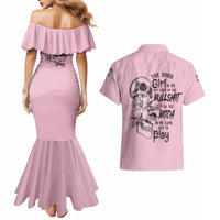 The Good Girl In Me Got Tired Skull Couples Matching Mermaid Dress and Hawaiian Shirt - Wonder Print Shop