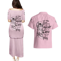 The Good Girl In Me Got Tired Skull Couples Matching Puletasi Dress and Hawaiian Shirt - Wonder Print Shop
