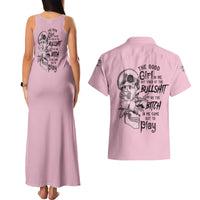 The Good Girl In Me Got Tired Skull Couples Matching Tank Maxi Dress and Hawaiian Shirt - Wonder Print Shop