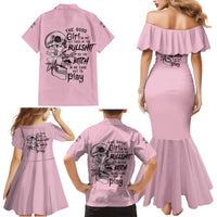 The Good Girl In Me Got Tired Skull Family Matching Mermaid Dress and Hawaiian Shirt - Wonder Print Shop