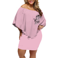 The Good Girl In Me Got Tired Skull Family Matching Off Shoulder Short Dress and Hawaiian Shirt - Wonder Print Shop