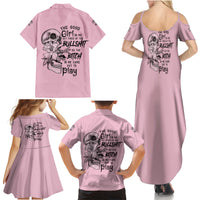 The Good Girl In Me Got Tired Skull Family Matching Summer Maxi Dress and Hawaiian Shirt - Wonder Print Shop