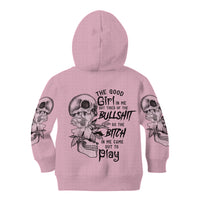 The Good Girl In Me Got Tired Skull Kid Hoodie - Wonder Print Shop