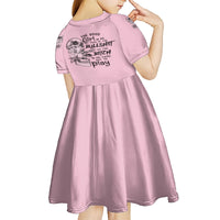 The Good Girl In Me Got Tired Skull Kid Short Sleeve Dress - Wonder Print Shop