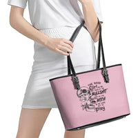 The Good Girl In Me Got Tired Skull Leather Tote Bag - Wonder Print Shop