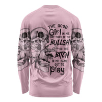 The Good Girl In Me Got Tired Skull Long Sleeve Shirt - Wonder Print Shop