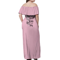 The Good Girl In Me Got Tired Skull Off Shoulder Maxi Dress - Wonder Print Shop