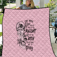 The Good Girl In Me Got Tired Skull Quilt - Wonder Print Shop
