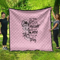 The Good Girl In Me Got Tired Skull Quilt - Wonder Print Shop