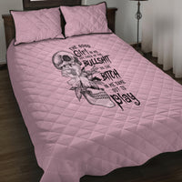 The Good Girl In Me Got Tired Skull Quilt Bed Set - Wonder Print Shop