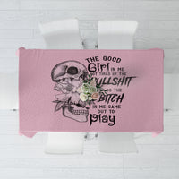 The Good Girl In Me Got Tired Skull Tablecloth - Wonder Print Shop