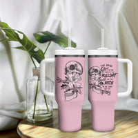 The Good Girl In Me Got Tired Skull Tumbler With Handle - Wonder Print Shop